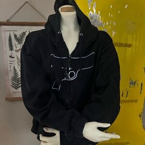 Fall Out Boy - Black Graphic Zip-Up Hoodie